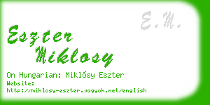 eszter miklosy business card