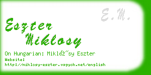 eszter miklosy business card